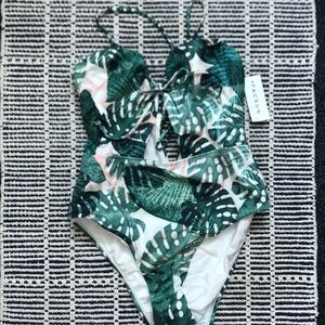 LA Hearts Cinched Front One Piece Swimsuit